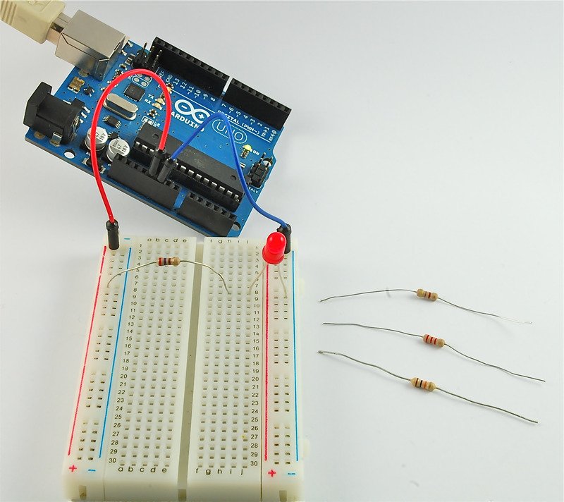 Arduino to breadboard with male-male jumper